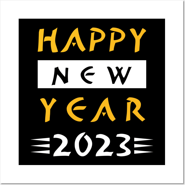 Happy New Year 2023 Wall Art by JayD